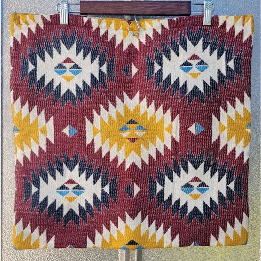 Ikea Fransine 20 x 20" Wool Blend Aztec Pillow Sham